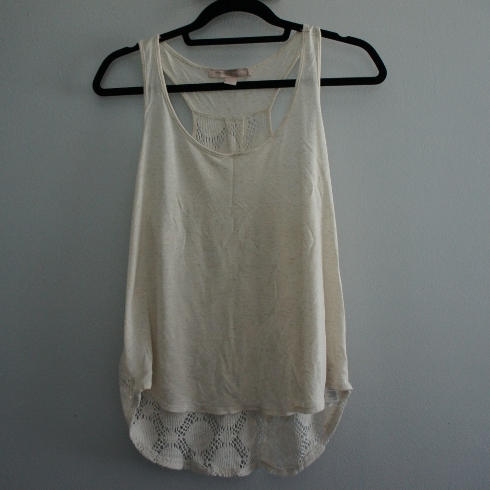 FOREVER 21 CONTEMPORARY Cream Tank top